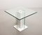 Italian White Marble Square Side Table with Lighting Option, Italy, 1970s, Image 5