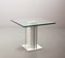 Italian White Marble Square Side Table with Lighting Option, Italy, 1970s 2