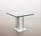 Italian White Marble Square Side Table with Lighting Option, Italy, 1970s 16