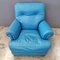 Dream Club Armchair Club in Blue Leather from Poltrona Frau, 1970s, Image 4