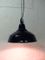 Black Enameled Belgian Industrial Lamp, 1930s 2