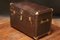 Vintage Curved Leather Trunk 7