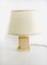 Hollywood Regency Style Travertine Table Lamp by Camille Breesch, Belgium, 1970s 1