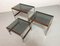 Dutch Nesting Tables in Smoked Glass Top, Wenge & Chrome from Fristho, 1960s, Set of 3 12