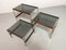 Dutch Nesting Tables in Smoked Glass Top, Wenge & Chrome from Fristho, 1960s, Set of 3, Image 12