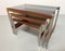 Dutch Nesting Tables in Smoked Glass Top, Wenge & Chrome from Fristho, 1960s, Set of 3 9