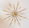 Mid-Century Italian Brass & Glass Chandelier by Sciolari, 1970s 6