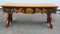 French Hand Painted Wooden Bench by R. Jaeg, 1961, Image 1