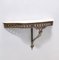 Wall-Mounted Cast Brass Console Table with Portuguese Pink Marble Top, Italy, 1960s, Image 7