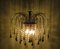 Lámpara de araña italiana en cascada de cristal de Murano, años 60, Imagen 2
