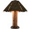 Large Cork and Black Metal Table Lamp in the Style of Ingo Maurer, Germany, 1970s 9