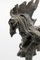 Brutalist Bronze Mythological Bird Sculpture in Travertine, 1950s 9