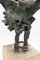 Brutalist Bronze Mythological Bird Sculpture in Travertine, 1950s 5
