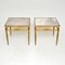 French Brass and Marble Side Tables, 1950s, Set of 2 2