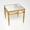 Tables d'Appoint en Laiton et Marbre, France, 1950s, Set de 2 3