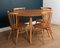 Vintage Round Drop Leaf Dining Table and Chairs by Lucian Ercolani for Ercol, Set of 5 2