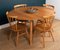 Vintage Round Drop Leaf Dining Table and Chairs by Lucian Ercolani for Ercol, Set of 5 3