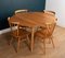 Vintage Round Drop Leaf Dining Table and Chairs by Lucian Ercolani for Ercol, Set of 5 1