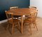 Vintage Round Drop Leaf Dining Table and Chairs by Lucian Ercolani for Ercol, Set of 5 6