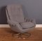Scandinavian Swivel Lounge Chair with Chrome Base, 1960s, Image 4