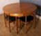 Round Teak Dining Table & Chairs by Hans Olsen for Frem Rølje, 1960s, Set of 7, Image 1