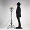 19th Century Candleholder Floor Lamps in Wrought Iron, Italy, Set of 2, Image 2