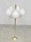 Vintage Italian Brass Floor Lamp in Opaline Glass, 1950s 1