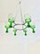 Vintage Swedish Chandelier in Wrought Iron & Glass, 1970s, Image 11