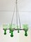 Vintage Swedish Chandelier in Wrought Iron & Glass, 1970s, Image 6