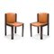 300 Chair in Wood and Leather by Joe Colombo for Karakter, Set of 2 7