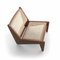 Kangaroo Low Armchair in Wood and Woven Viennese Cane by Pierre Jeanneret for Cassina 5