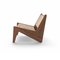 Kangaroo Niedriger Armlehnstuhl aus Holz und Geflochtenem Wiener Geflecht von Pierre Jeanneret für Cassina 3