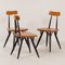 Pirkka Chairs by llmari Tapiovaara for Laukaan Puu, Finland, 1955, Set of 3 5