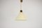 Lámpara colgante Mid-Century de vidrio, años 70, Imagen 1