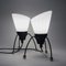 Swedish Black Metal Table Lamps with Frosted Glass by Edward Hagman for Ehab, 1950s, Set of 2 6