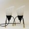 Swedish Black Metal Table Lamps with Frosted Glass by Edward Hagman for Ehab, 1950s, Set of 2 3