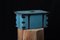 Cajonera o caja sueca azul de arte popular, siglo XIX, Imagen 6