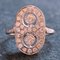 Art Deco 18k White Gold with Diamonds Ring 16