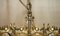 Hängende Laternen-Deckenlampe im antiken Stil aus Messing & geschliffenem Kristallglas, 2000er 6