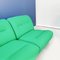 Modulares italienisches Space Age Sofa mit grünem Stoffbezug & Metalleinlage, 1970er 8