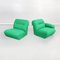 Space Age Italian Green Fabric Modular Sofa with Metal Insert, 1970s 6