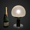 Italienische Mid-Century Chrom Tischlampen mit Bubble Glas Lampenschirm, 1980er, 2er Set 15