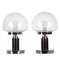 Mid-Century Italian Chrome Table Lamps with Bubble Glass Shade, 1980s, Set of 2, Image 12