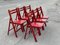Danish Red Foldable Chairs, 1978, Set of 6 2