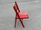 Danish Red Foldable Chairs, 1978, Set of 6 6