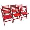 Danish Red Foldable Chairs, 1978, Set of 6, Image 1