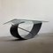 Brutalist Sculptural Steel and Glass Coffee Table, 1990s 5