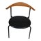 CH88 Dining Chairs in Oak and Black Leather by Hans Wegner for Carl Hansen & Søn, Set of 4 5