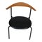 CH88 Dining Chairs in Oak and Black Leather by Hans Wegner for Carl Hansen & Søn, Set of 4, Image 5