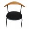 CH88 Dining Chairs in Oak and Black Leather by Hans Wegner for Carl Hansen & Søn, Set of 4 4